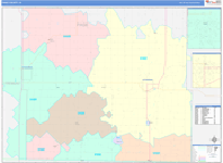 Page County Wall Map Color Cast Style