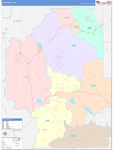 Park County Wall Map Color Cast Style
