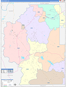 Park Wall Map Color Cast Style