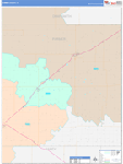 Parmer County Wall Map Color Cast Style