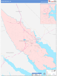 Pasquotank County Wall Map Color Cast Style