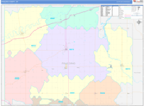 Paulding County Wall Map Color Cast Style
