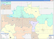 Payne County Wall Map Color Cast Style