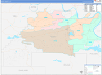 Perry County Wall Map Color Cast Style