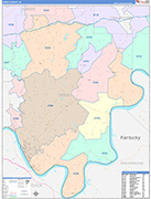 Perry Wall Map Color Cast Style