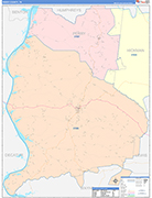 Perry Wall Map Color Cast Style