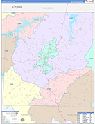 Person County Wall Map Color Cast Style