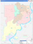 Phillips County Wall Map Color Cast Style