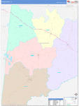 Pickens County Wall Map Color Cast Style