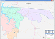 Pickett Wall Map Color Cast Style