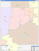 Pierce County Wall Map Color Cast Style