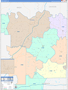 Pike Wall Map Color Cast Style