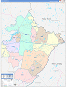 Pike Wall Map Color Cast Style