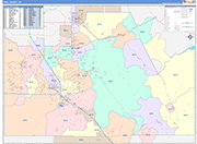 Pinal Wall Map Color Cast Style