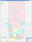 Piscataquis Wall Map Color Cast Style