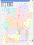 Pittsylvania County Wall Map Color Cast Style