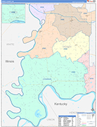 Posey Wall Map Color Cast Style