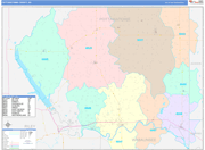 Pottawatomie County Wall Map Color Cast Style