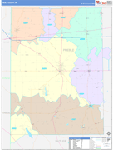 Preble County Wall Map Color Cast Style