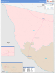 Presidio County Wall Map Color Cast Style