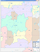 Price County Wall Map Color Cast Style