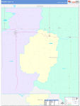 Prowers County Wall Map Color Cast Style