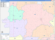 Pulaski Wall Map Color Cast Style