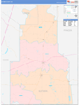 Quitman County Wall Map Color Cast Style