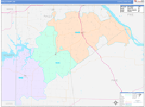 Ralls County Wall Map Color Cast Style