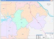 Ralls County Wall Map Color Cast Style