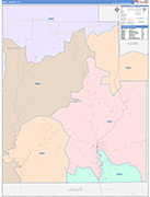 Real County Wall Map Color Cast Style