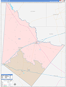 Reeves County Wall Map Color Cast Style