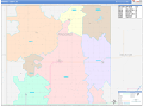 Ringgold County Wall Map Color Cast Style