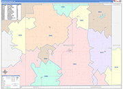 Ringgold County Wall Map Color Cast Style