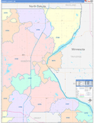 Roberts Wall Map Color Cast Style