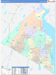 Rockland County Wall Map Color Cast Style