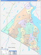 Rockland Wall Map Color Cast Style