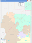 Roosevelt County Wall Map Color Cast Style