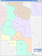 Routt Wall Map Color Cast Style