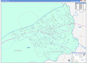 Salem County Wall Map Color Cast Style