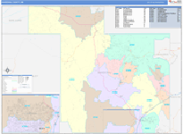 Sandoval County Wall Map Color Cast Style