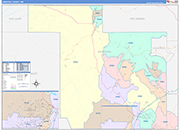 Sandoval County Wall Map Color Cast Style