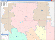 Scotland County Wall Map Color Cast Style