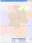 Seward County Wall Map Color Cast Style