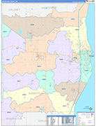 Sheboygan County Wall Map Color Cast Style