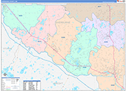 Sherburne County Wall Map Color Cast Style