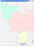 Sheridan County Wall Map Color Cast Style