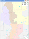 Sheridan County Wall Map Color Cast Style