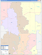 Sheridan County Wall Map Color Cast Style