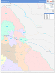 Shoshone County Wall Map Color Cast Style